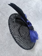 New! Black Fascinator Hat With