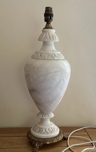 Large white carved onyx marble - onyx,