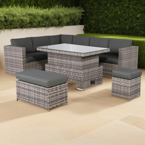 Club rattan modular corner - modular,