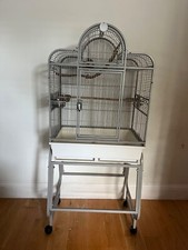 Wunderpets Mobile Parrot Cage. Good condition. Silver/Grey
