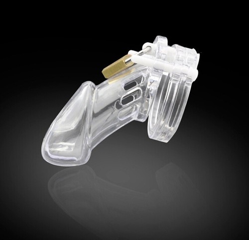 Clear longer male chastity - clear,