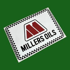 Millers oils Oil can jug pourer vinyl decal sticker Badge Barrel Vintage Classic