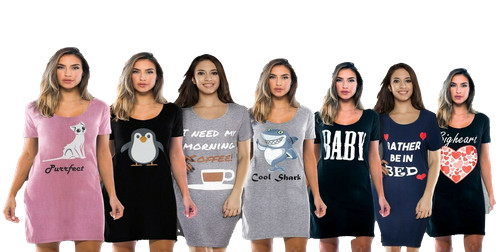 Ladies women slogan nightdress - ladies,