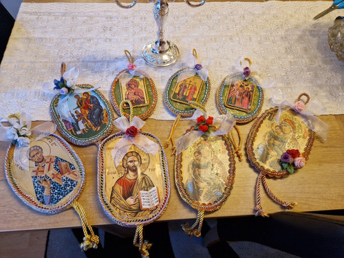 Hand made greek - hand, icons