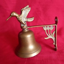 ANTIQUE ART NOUVEAU ERA BRASS DOOR BELL, WITH FLYING DUCK DESIGN