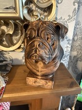 ENGLISH BULLDOG BUST STATUE