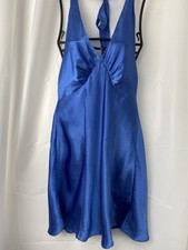 Fredericks Of Hollywood Vintage Halterneck Satin Look Slip Dress  Size Small