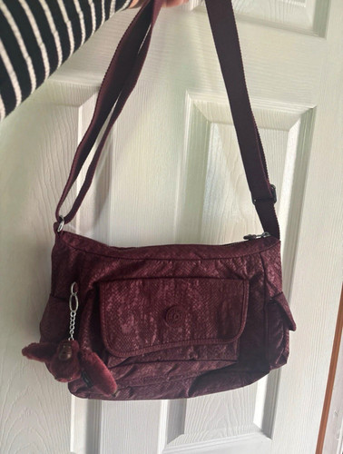 Kipling snakeskin burgundy - snakeskin,