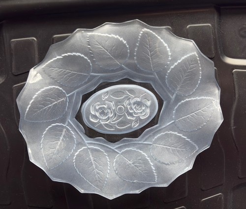 Vintage bagley glass rose and - glass,,