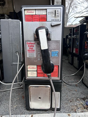 Vintage black phone booth - phone,