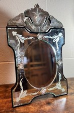 Vintage Antique Style Venetian Dressing Table Or Wall Mirror 50cm High