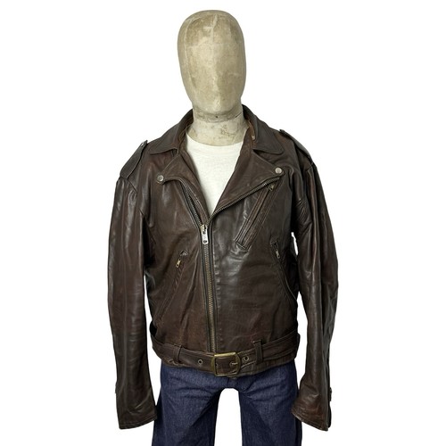 Vintage leather jacket - leather,