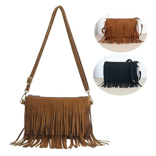 Vintage tassel crossbody bag - vintage,
