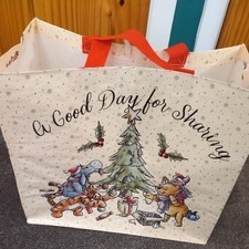 NEW TESCO Winnie the Pooh Piglet Tigger Eeyore Christmas SHOPPING BAG Reusable 