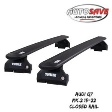 THULE - WingBar EVO Black Alu. Roof Bars for AUDI Q7 Mk.2 (2015-ON) Closed Rail