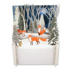 Festive Winter Woodland Foxes