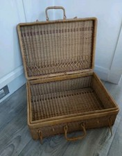 Vintage Empty Picnic Basket Storage Basket