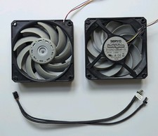 2 × Scythe Gentle Typhoon AP-15 120mm PC Fans + 3-Pin Splitter – Used Tested