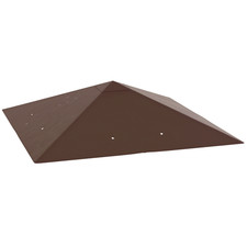 Outsunny 3 x 3(m) Gazebo Canopy Replacement Cover with Drain Holes, Brown