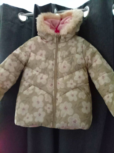 Girls floral puffer jacket - floral,