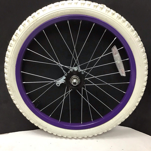 Rear bicycle purple wheel - rear,