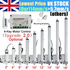 DCHOUSE 1000N Linear Actuator 12V Motor 2-18" Stroke Heavy Duty for Door Window