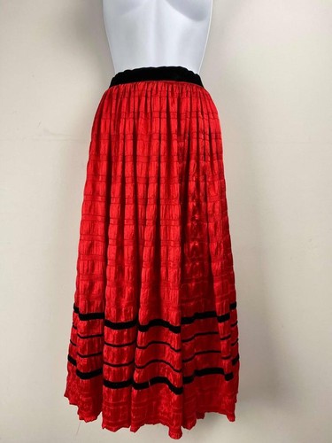 Vintage skirt red black - skirt,
