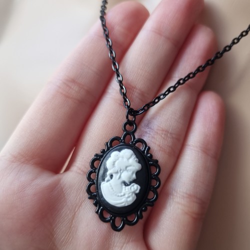 Necklace pendant black chain - necklace,