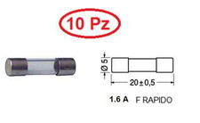 CS 4803/10 FUSE 5 X 20 GLASS 1.6 TO F FAST PACK OF 10 PC