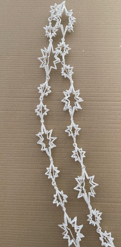 180cm long white glitter - long, mini