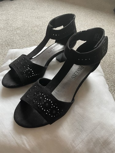 Paver black heeled sandals - paver, uk