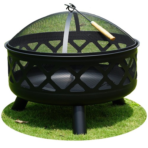 Large round fire pit - round, 24