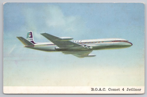 Postcard vintage aircraft boac - postcard,