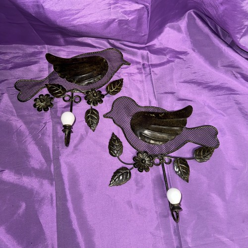 Vintage metal bird - metal, hook