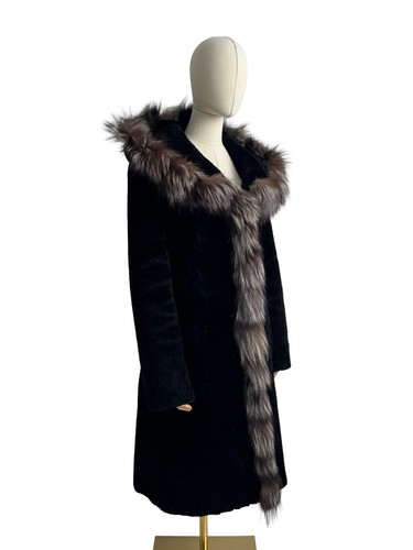 Vintage real lambskin - lambskin, hooded