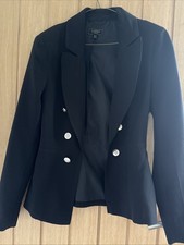 Ladies Lipsy London Black Fitted Jacket with Gold Buttons