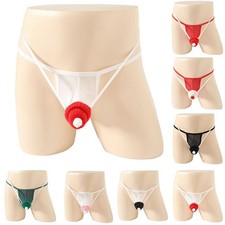 Mens Double Thong Mesh Bulge
