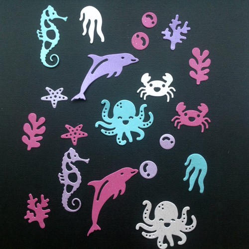 Sea life die cut shapes - cut,