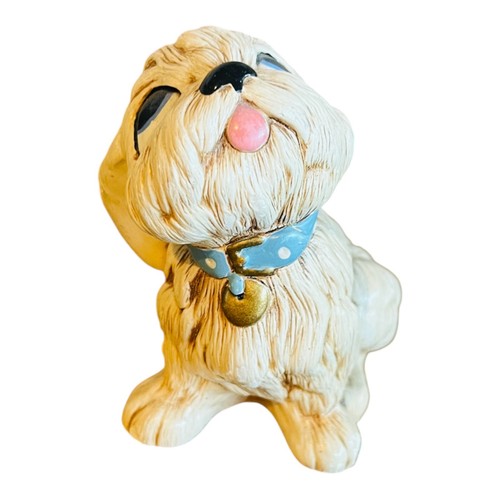 Vintage ceramic dog figurine - vintage,