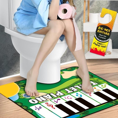 Toilet piano mat keyboard rug - mat,