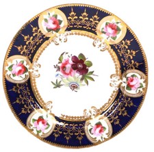 Chamberlains Worcester Porcelain Cabinet Plate London Circa 1830 No5