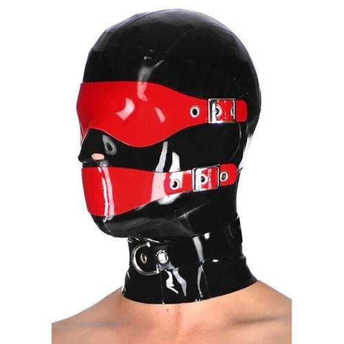 Latex hood with removable red - latex,
