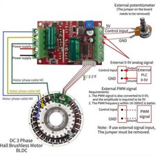 400W 6-60V BLDC 3 Phase DC