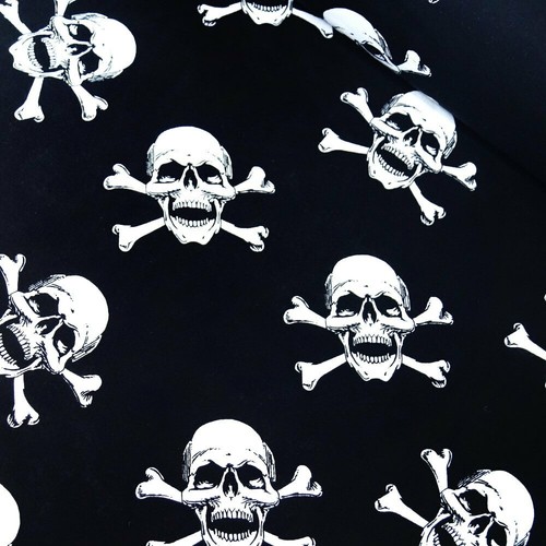 100 cotton fabric - fabric, skull