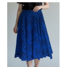 Pinup Couture Skirt 1950 Style Swing Skirt Blue XL