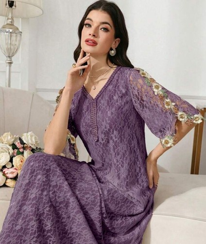 Casual lace trim - lace, dress