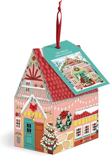 Swiss chalet mini puzzle - puzzle,, tree