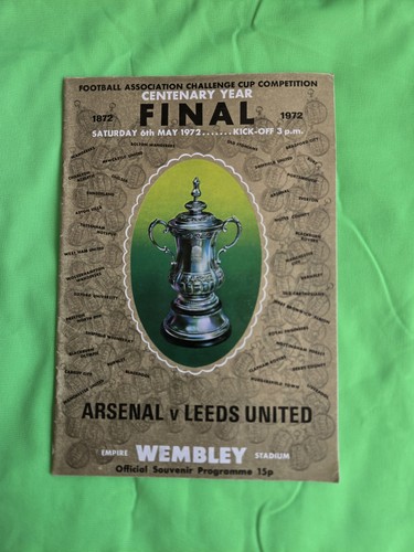 1972 cup final programme - cup,