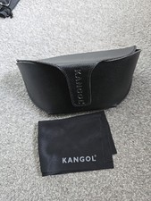 Vintage Kangol Black Glasses/Sunglasses Case with Cloth Leather
