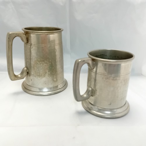 English pewter tankards - pewter,